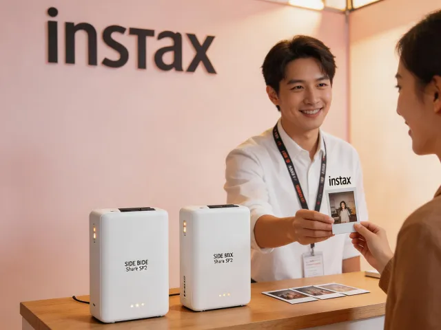 Brand activation booth printing Instax photos